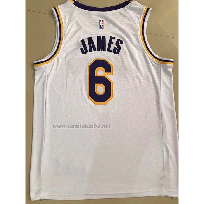 Camiseta Los Angeles Lakers LeBron James #6 Association 2021-22 Blanco